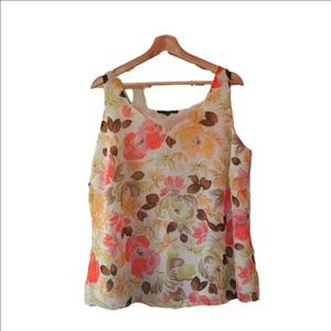Addition Elle floral sleeveless blouse. EUC. Size 16